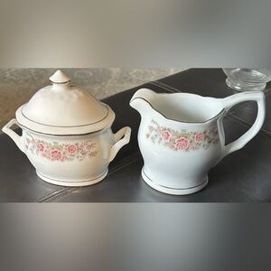 Vintage Remington Fine China by Red Sea creamer and sugar bowl set.